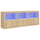 Sideboard with LED Lights Sonoma Oak 181.5x37x67 cm 3209004