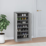 Shoe Cabinet Grey Sonoma 55x35x108 cm Engineered Wood 342669