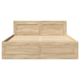 Bed Frame with Drawer 2 pcs Sonoma 137 x 188 cm Engineered Wood 3402854