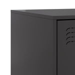 ZNTS Bedside Cabinet Black 34.5x39x62 cm Steel 841775