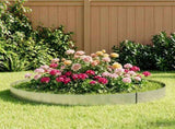 Lawn Edging 10 m x 15 cm Galvanised Steel Silver 42030379