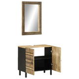 2 Piece Bathroom Furniture Set Solid Wood Mango 3310129