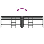 ZNTS Kids' Loft Bed without Mattress with Ladder Black 90x190 cm Single 835894