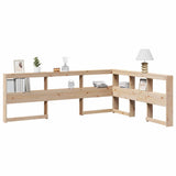 Bookcase Headboard L-Shaped 140 cm Solid Wood Pine 859265