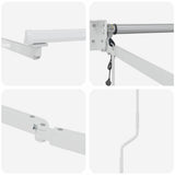 Retractable Awning Green and White 400 x 300 cm 3330840