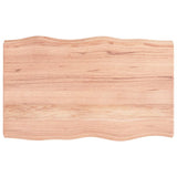 Table Top Light Brown 80x50x cm Treated Solid Wood Live Edge 363943