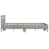 Bed Frame without Mattress Grey Sonoma 135x190 cm Double 3207446