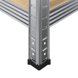 5-Layer Storage Shelves 2 pcs Silver Steel&Engineered Wood 4016948