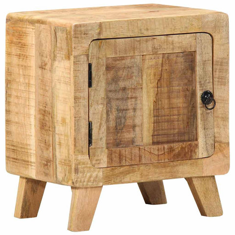 ZNTS Bedside Cabinet 40x32x46 cm Solid Wood Rough Mango 4104507