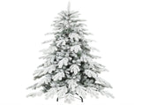 5ft Super Flocked Christmas Tree - Green/White T3398P424892