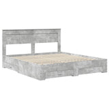 Bed Frame Concrete Grey 180 x 200 cm Engineered Wood 3409961