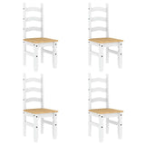 5 Piece Dining Set PANAMA White Solid Wood Pine 3345199