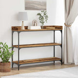 Console Table with Shelf with Storage Old wood 100 x 30 x 80 cm 863567