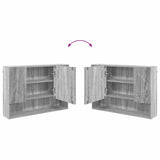 Mirror Cabinet Grey Sonoma 80 x 17 x 55 cm Engineered Wood 883360