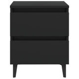 Bed Cabinet Black 40x35x50 cm Engineered Wood 805871