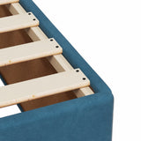 Box Spring Bed with Mattress Blue 120x190 cm Small Double Velvet 3290874
