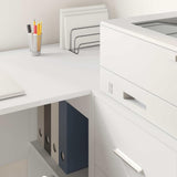 Desk with Shelf White 102 x 50 x 75 cm Engineered Wood 869538