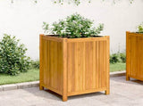 Garden Planter with Liner 50x50x75 cm Solid Wood Acacia 366444