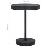Garden Bar Set Black, Cream White PE Rattan, Powder-Coated Steel 3095380