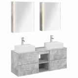 Bathroom Furniture Set 5 pcs Concrete Grey 3406810