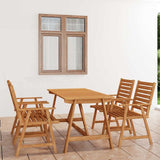 Outdoor Dining Set Rich Wood Brown Solid Acacia Wood Medium 3057844