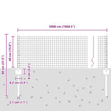 Fence with Post Grey 0.4 x 50 m Steel and PVC 3336619