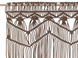 323982 Macrame Curtain Taupe 140x240 cm Cotton
