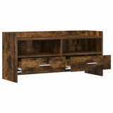 TV Cabinet 100 x 33 x 47 cm Smoked Oak Engineered Wood 8011159