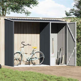 Garden Firewood Shed Anthracite 245x98x159 cm Galvanised Steel 46295