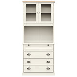 Highboard "VIGO" White 80x40x176 cm Solid Wood Pine 3200584
