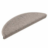 Stair Mats Self-adhesive Sisal-Look 15 pcs 56x17x3 cm Silver 326859