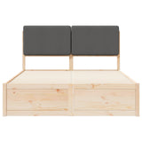 Bed Frame with Upholstered Headboard Dark Grey 150 x 200 cm 3398155