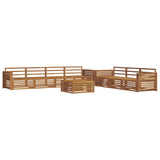 Outdoor Sofa Set 8 pcs Natural Solid Acacia Wood 3373144