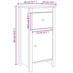 Sideboards 2 pcs White 40x35x80 cm Solid Wood Pine 813757