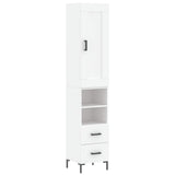 Highboard White 34.5x34x180 cm Engineered Wood 3200257