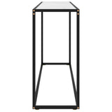 Console Table White 120x35x75 cm Tempered Glass 322817