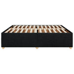 ZNTS Bed Frame without Mattress Black Super King Fabric 3284769