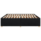 ZNTS Bed Frame without Mattress Black Super King Fabric 3284769