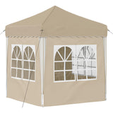 Pop-up Party Tent 195 x 195 x 245 cm Cream Oxford Fabric 42019735