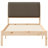 Bed Frame with Upholstered Headboard Taupe 80 x 200 cm 877872