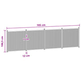 Fence Panel 4 pcs WPC and Aluminium Black 3429486