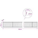Gabion with 5 mm Wire and 10x10 cm Mesh 550x30x50 cm 3465101