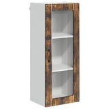 Wall Glass Cabinet LUCCA Smoked Oak 40 x 31 x 100 cm 885100