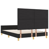 ZNTS Bed Frame Black 140x200 cm Fabric 3344734