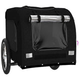 Pet Bike Trailer Black Oxford Fabric and Iron 93835