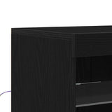 LED Sideboard Black Oak 41 x 37 x 100 cm Engineered Wood 863056