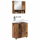 Bathroom Furniture Set 2 pcs Old Wood Engineered wood & Metal 3392941