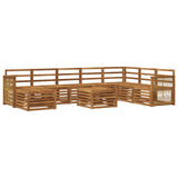 Outdoor Sofa Set 7 pcs Natural Solid Acacia Wood 3384745