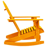 315888 Garden Adirondack Rocking Chair Solid Fir Wood Orange