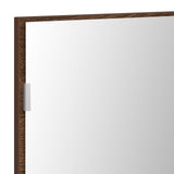 ZNTS Bathroom Mirror Cabinet with LED Light Brown Oak 80x37 cm 863305